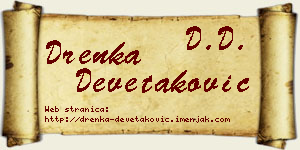 Drenka Devetaković vizit kartica